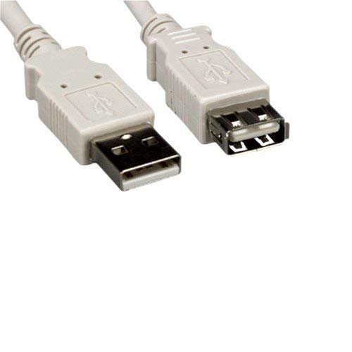 KENTEK USB 2.0 Extension Cable 28 AWG High Speed Type A Male to Female M/F Data Transfer Sync Charge Power Extender Cord for PC HDD Printer Modem Camera Beige