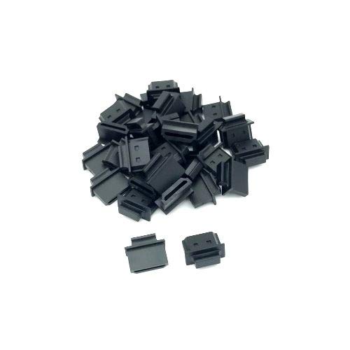 Kentek Lot of 50 PCs HDMI Type A Dust Cover Port Protectors Anti-Dust for HDMI Female Black
