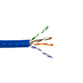 Kentek 1000 Feet FT Plenum Rated CAT6 UTP Solid Bulk Cable 24 AWG 550 MHz Category 6 Unshielded Twisted Pair PVC Jacket Ethernet RJ45 Network Internet Cord Wire Blue