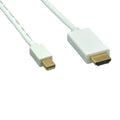 Kentek Mini DisplayPort to HDMI Male to Male M/M Cable Cord 32 AWG Black Mini DP MDP Thunderbolt 1080P for PC MAC HDTV White
