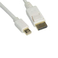 Kentek Mini DisplayPort to DisplayPort Male to Male M/M Cable Cord 32 AWG Thunderbolt for PC Mac mini DP MDP to DP White 1080P