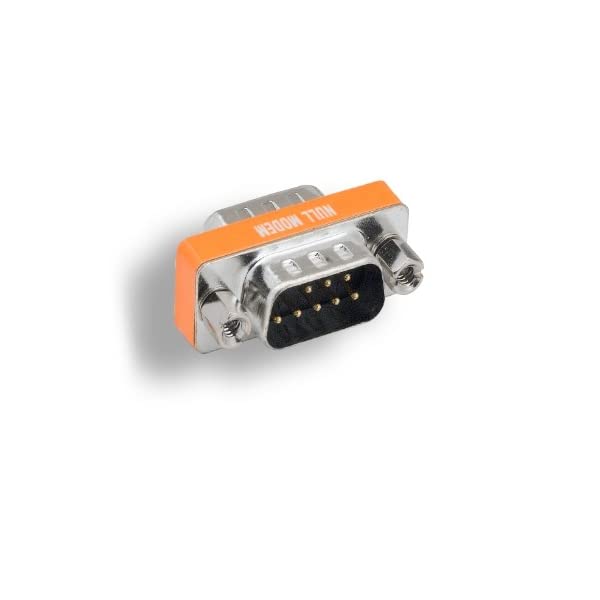 KENTEK Mini DB9 Male to Male M/M Serial/at Null Modem Mini Adapter Changer Coupler RS-232 Crossover - Image 2
