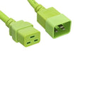 Kentek 3 Prong US AC Power Cord IEC320 C19 to C20 Extension Cable 12 AWG 20A 250V Green Heavy Duty for Servers/Routers/Network Switches/Blade Server Enclosures