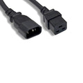 Kentek AC Power Cord 3 Prong Extension Cable IEC320 C14 to C19 14 AWG 15A 250V SJT Heavy Duty Black for Servers/Routers/Network Switches/Blade Server Enclosures/Data Rack