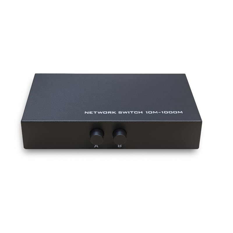 Kentek RJ45 2 Way Manual Data Switch Box Push Button Style Network I/O AB Female Port Phone Internet CAT5 CAT6 Devices - Image 2