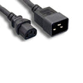 Kentek US AC Power Cord 3 Prong Cable IEC320 C13 to C20 14 AWG 15A 250V SJT Heavy Duty Black for Servers/Networking Device/Computer