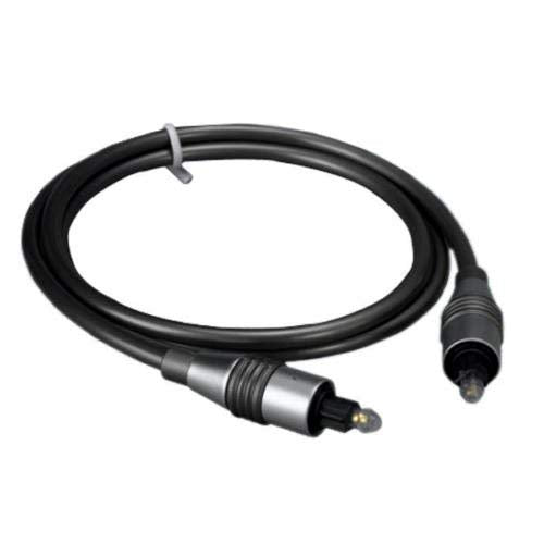 Kentek Toslink 5.0mm Male to Male M/M Digital Optical Audio Assembled Cable Cord Sound System Stereo S/PDIF for Mac PC Grey Metallic Body