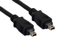 KENTEK 4 Pin to 4 Pin IEEE-1394A 1394 Firewire iLINK DV Cable Cord 400 Mbps for PC MAC DV IEEE1394 Black AV Pinout