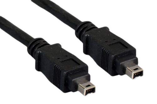KENTEK 4 Pin to 4 Pin IEEE-1394A 1394 Firewire iLINK DV Cable Cord 400 Mbps for PC MAC DV IEEE1394 Black AV Pinout