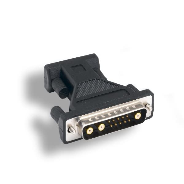 KENTEK 13W3 DB 13W3 13 Pin Male to HD15 HDD15 15 Pin Female, Male to Female M/F Molded Sun Micro to VGA Monitor Adapter Changer Coupler