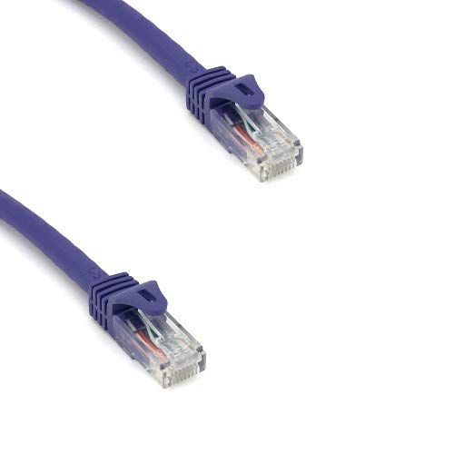 Kentek CAT6A UTP Patch Cable 24 AWG 600 MHz 10G 10Gbps Category 6a Unshielded Twisted Pair Snagless Molded Boot Ethernet RJ45 Network Internet Cord Purple