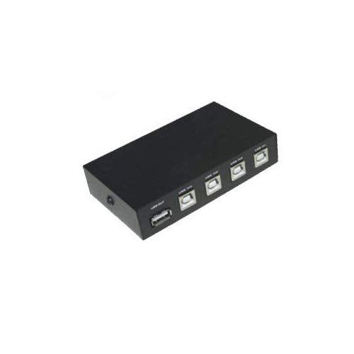 Kentek USB USB Type A to B 4 Way Manual Data Switch Box Push Button Style I/O ABCD Female Port for PC MAC Peripherals Devices Printer - Image 2