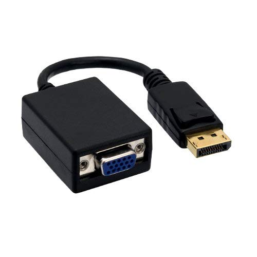 Kentek DisplayPort Male to VGA HD15 Female M/F Adapter Converter Cord DP Display Port with Latche for Projector Monithor CRT PC Mac
