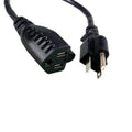 Kentek AC Power Cord Extension NEMA5-15P to 15R M/F Male Female SJT 16 AWG 13A 125V SJT Heavy Duty Black