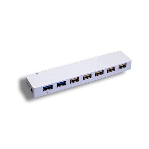 Kentek SuperSpeed USB 3.0/2.0 7 Combo Port Hub with Power Adapter Up to 5 Gbps for PC Laptop Notebook
