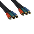 Kentek Premium 3 RCA RGB Red Green Blue Component Video Cable Cord Male to Male M/M Gold Plated 75ohm Coaxial