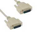 KENTEK DB15 Monitor Cable Cord Connector 28 AWG Molded Serial RS-232 D-Sub 15 Pin Male to Male M/M for Video Display PC Game Joystick
