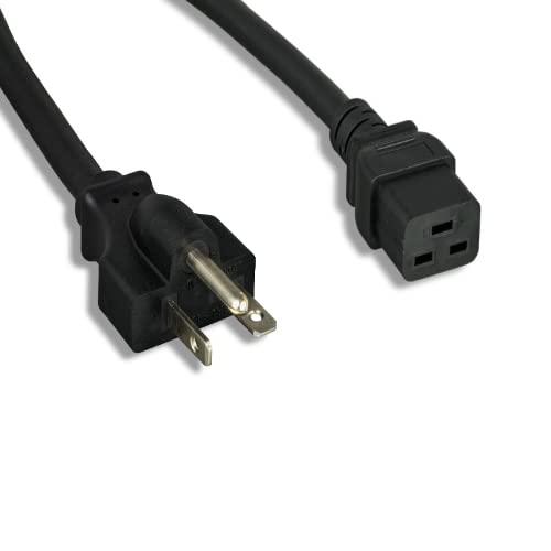 Kentek NEMA 6-20P to IEC-60320 C19 Power Cable 12 AWG 20A/250V SJT for Server, Network, PDU, UPS