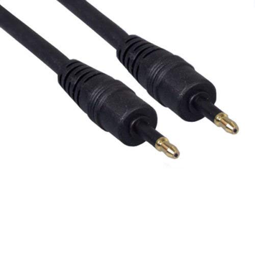 Kentek 12 Feet Ft Mini Toslink Optical 3.5mm Male to Male M/M Audio Molded Cable Cord Sound System Stereo S/PDIF Digital for Mac PC