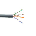 Kentek 1000 Feet FT Plenum Rated CAT6 UTP Solid Bulk Cable 24 AWG 550 MHz Category 6 Unshielded Twisted Pair PVC Jacket Ethernet RJ45 Network Internet Cord Wire Gray