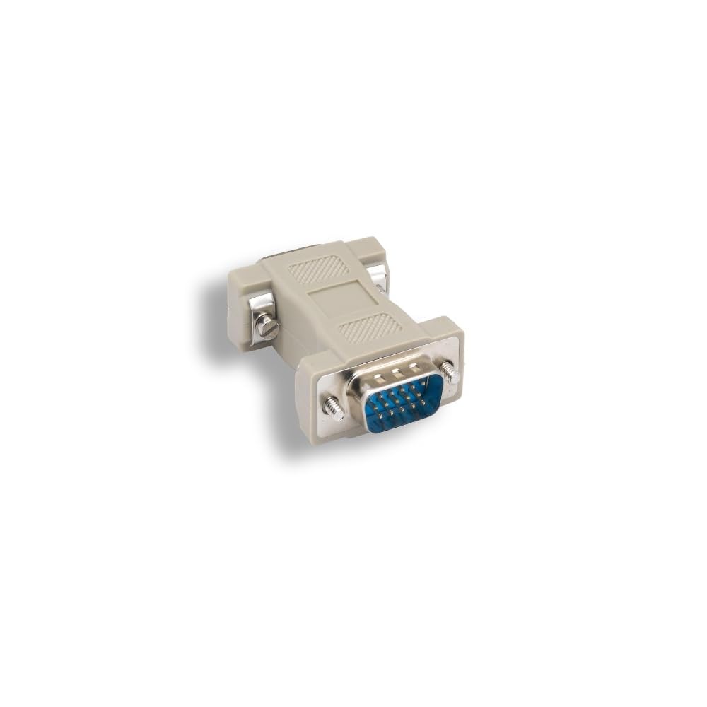 KENTEK HD15 15 Pin Male to Male M/M VGA SVGA Port Adapter Changer Coupler Converter Molded