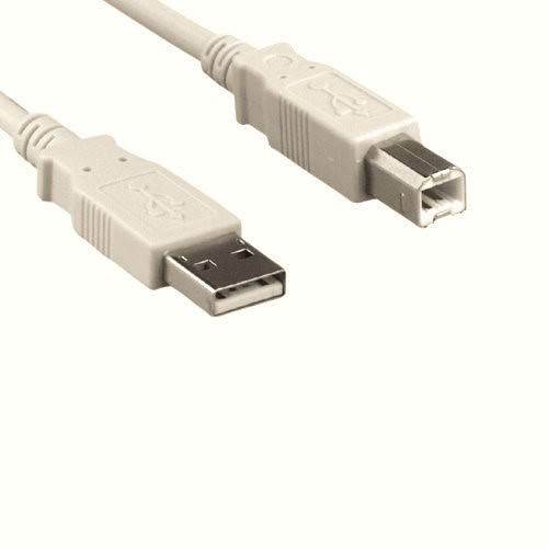 KENTEK USB 2.0 Type A to B Cable 28 AWG Male High Speed M/M Cord Data Transfer Sync Charge Power for PC HDD Scanner Printer Modem Camera Beige