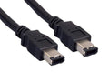 KENTEK 6 Pin to 6 Pin IEEE-1394A 1394 Firewire iLINK DV Cable Cord 400 Mbps for PC MAC DV IEEE1394 Black