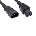 Kentek AC Power Cord 3 Prong Extension Cable IEC320 C14 to C15 14 AWG 15A 250V Heavy Duty Black for Servers/Routers/Network Switches/Blade Server Enclosures/Data Rack