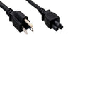 Kentek US AC Power Cord Three Prongs 3 Prong NEMA5-15P/IEC320 C5 18 AWG 10A 125V Black for Notebook Laptop Portable projectors LCD TV