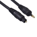 Kentek Toslink 5.0mm to Mini Toslink 3.5mm Male to Male M/M Digital Optical Audio Molded Cable Cord Sound System Stereo S/PDIF for Mac PC Fiber