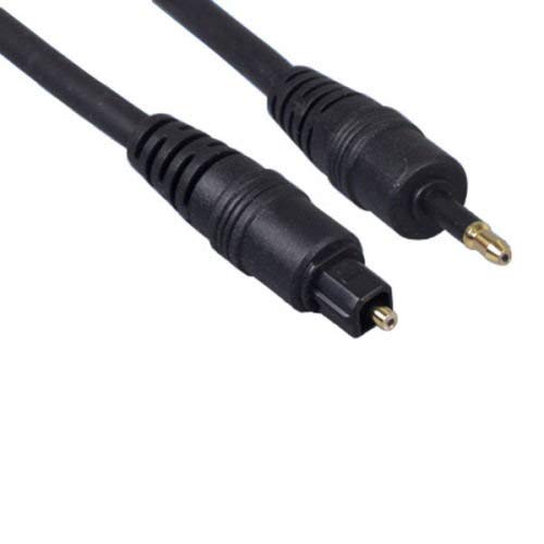 Kentek Toslink 5.0mm to Mini Toslink 3.5mm Male to Male M/M Digital Optical Audio Molded Cable Cord Sound System Stereo S/PDIF for Mac PC Fiber