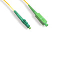 KENTEK LC/APC to SC/APC Fiber Optic Cable OS2 9/125 Simplex Single-Mode Patch Cord OFNR