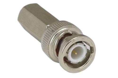 Kentek BNC Twist-on Type Male Adapter Connector Barrel 75 Ohm Coax Coaxial RG-59U RG-62U