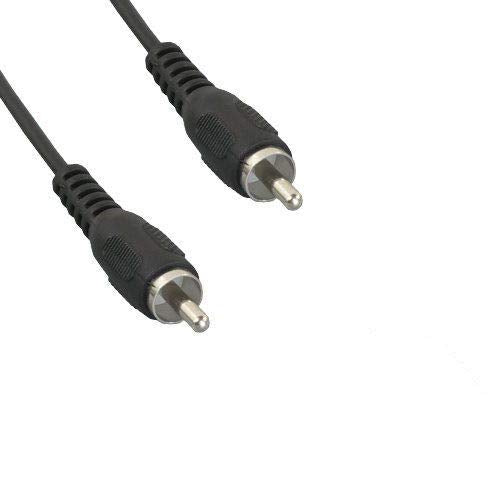 KENTEK RCA Standard Composite Video Cable Cord Connector Male to Male M/M Black