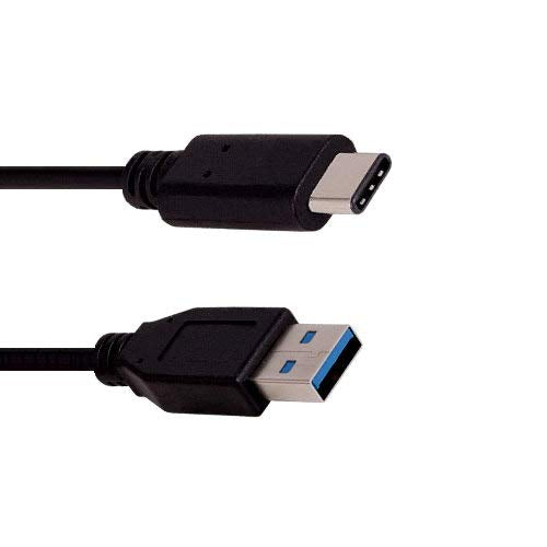 KENTEK 3 Feet FT SuperSpeed USB 3.1 2nd Gen. Type C Male to Type A Male Cable 28 AWG M/M 10G 3A Cord Data Transfer Sync Charge Power Black for Laptop PC Smartphone Tablet