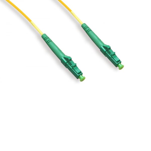 Kentek LC/APC to LC/APC Fiber Optic Cable OS2 9/125 Simplex Single-Mode Patch Cord OFNR