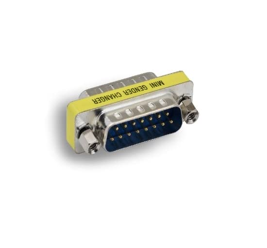 KENTEK Mini DB15 15 Pin Male to Male M/M for PC Game Joystick Mini Adapter Changer Coupler D-Sub - Image 2
