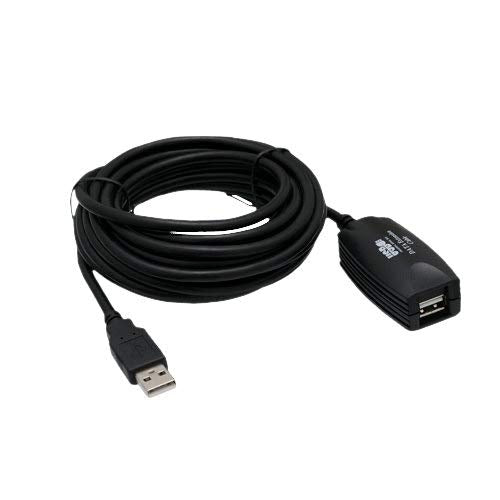 Kentek 16 Feet FT USB 2.0 Active Extension Repeater Cable 28 AWG Type A Male to Female M/F Adapter Extender Cord with IC CHIP GL850A Black