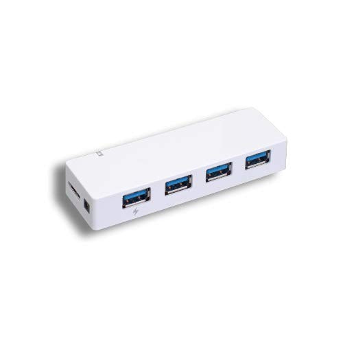 Kentek SuperSpeed USB 3.0 4 Port Hub with 3.0 Micro B Port and Power Adapter Up to 5 Gbps Interface for PC Laptop Notebook