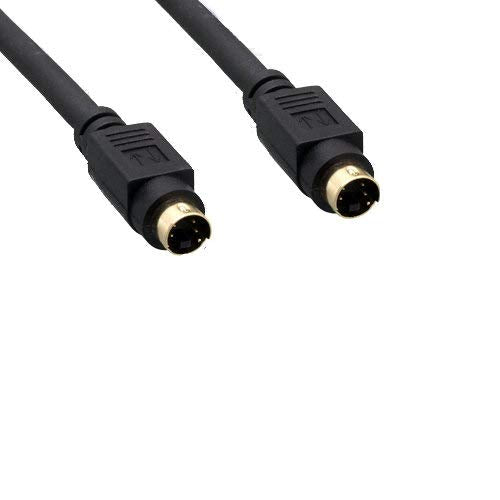Kentek S-Video Mini Din 4 MDIN4 Gold Plated 4 Pin Male to Male M/M Cable Cord Connector for Camcorders Satellite DVD PC TV