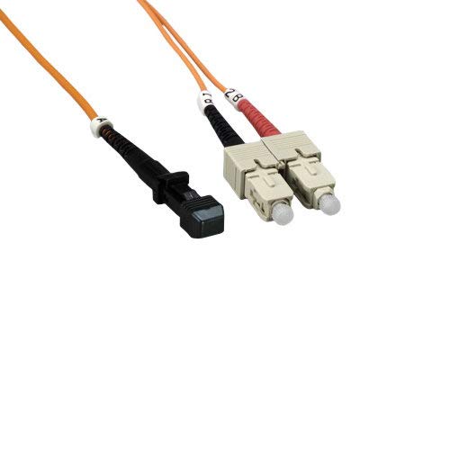 Kentek Fiber Optic Cable MT-RJ to SC MTRJ/SC OM1 Multi-Mode Duplex 62.5/125 Mini Zipcore Patch Cord