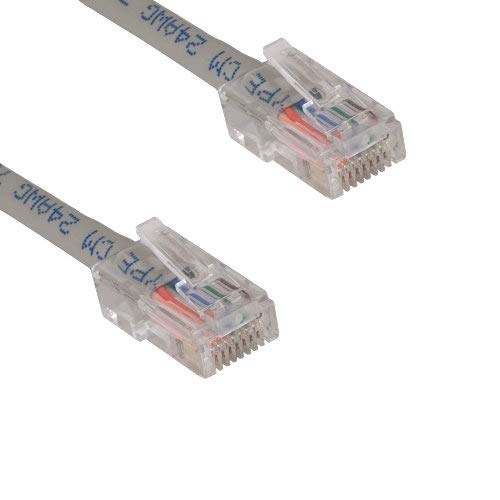 KENTEK CAT6 UTP Assembled Type Patch Cable 24 AWG 550 MHz Category 6 Unshielded Twisted Pair Assembly Enchanced Ethernet RJ45 Network Internet Cord Gray