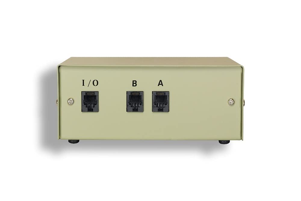 KENTEK RJ11 2 Way Manual Data Switch Box Telephone Jack 11 Pin Female I/O AB Port Active Phone Devices - Image 2