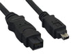 Kentek 9 Pin to 4 Pin IEEE-1394B 1394A IEEE1394 Firewire iLINK DV Cable Cord 800/400 Mbps Bilingual for PC MAC DV Black