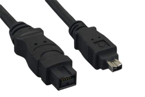 Kentek 9 Pin to 4 Pin IEEE-1394B 1394A IEEE1394 Firewire iLINK DV Cable Cord 800/400 Mbps Bilingual for PC MAC DV Black