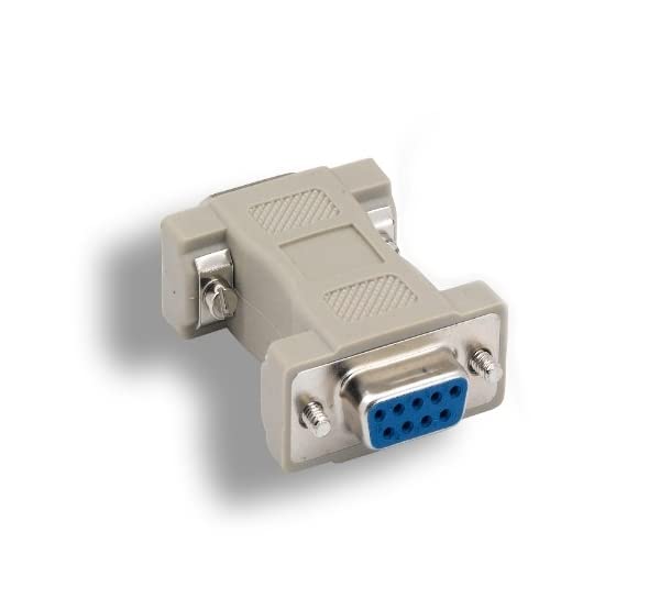 KENTEK DB9 9 Pin to HD15 VGA 15 Pin Video Adapter Changer Coupler for Multi-Sync Molded RS-232
