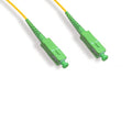 Kentek SC/APC to SC/APC Fiber Optic Cable OS2 9/125 Simplex Single-Mode Patch Cord OFNR
