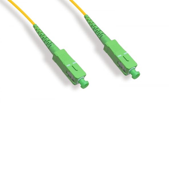 Kentek SC/APC to SC/APC Fiber Optic Cable OS2 9/125 Simplex Single-Mode Patch Cord OFNR