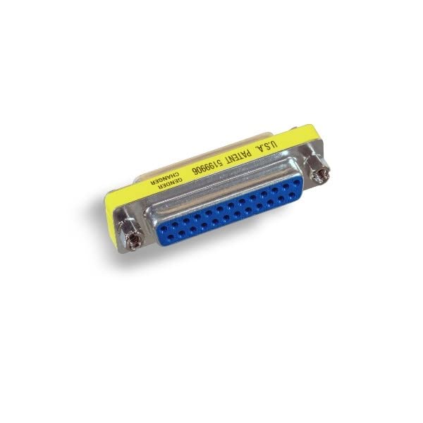 KENTEK Mini DB25 25 Pin Female to Female F/F Parallel Serial Printer Port Mini Adapter Changer Coupler RS-232 Straight Through - Image 2