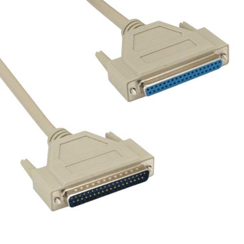 KENTEK DB37 Serial Extension Cable Cord Connector 28 AWG Molded RS-449 37 Pin Male to Female M/F for PC Mac Printer Network Modem